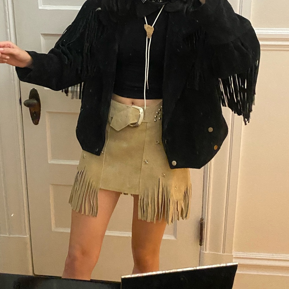 Understated Leather light suede cowgirl skirt! Like new, worn only once!